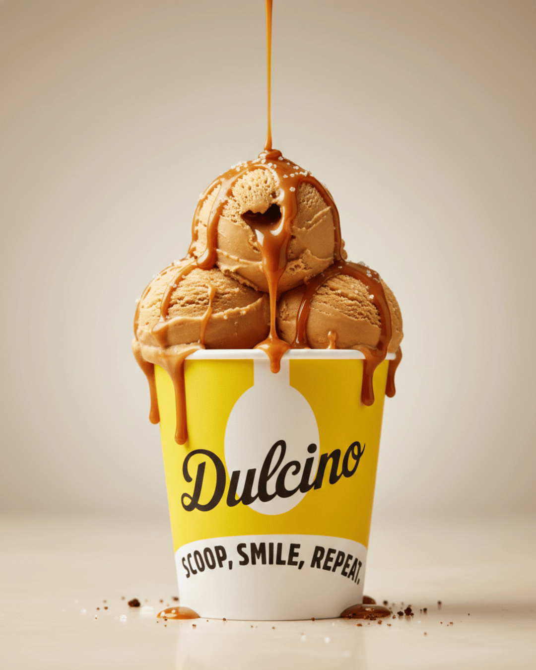 Salted Caramel Gelato with Molten Centre